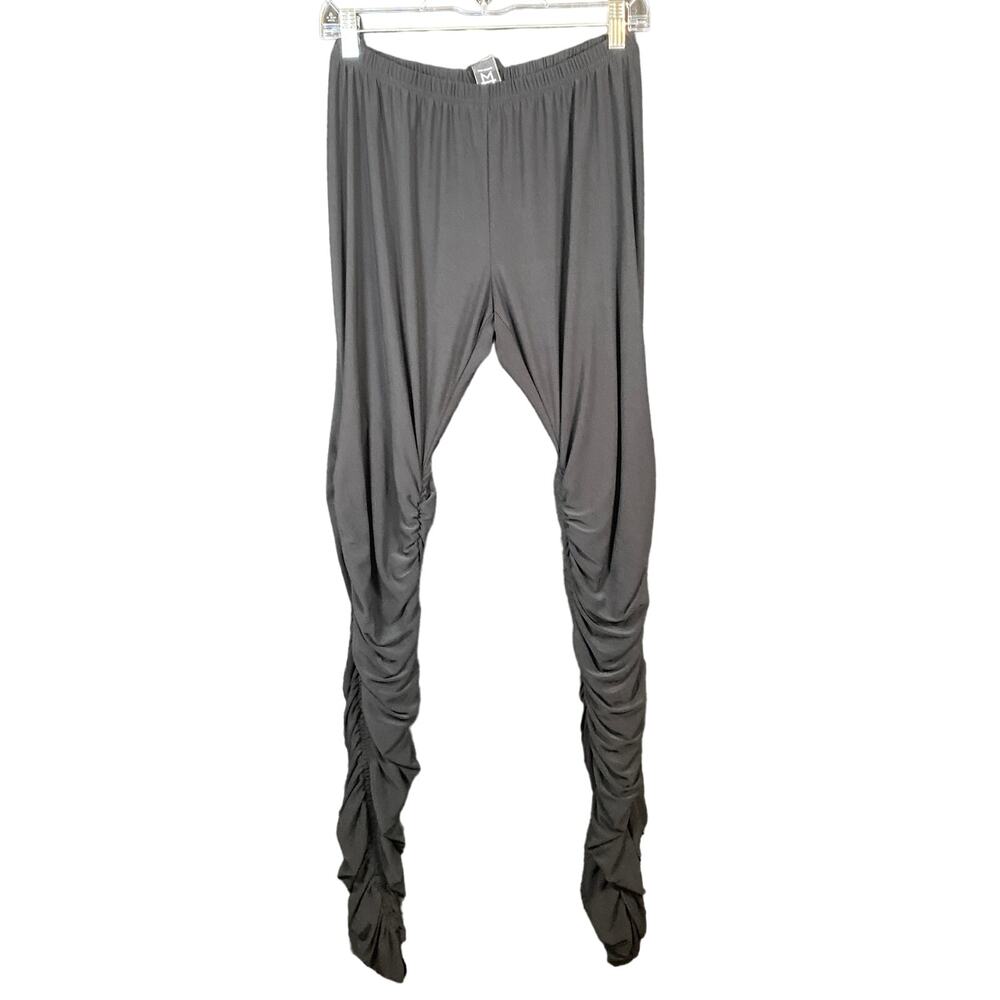 M by Marc Bouwer Womens Pants Black Pull On Runched Leggings Stretch Large